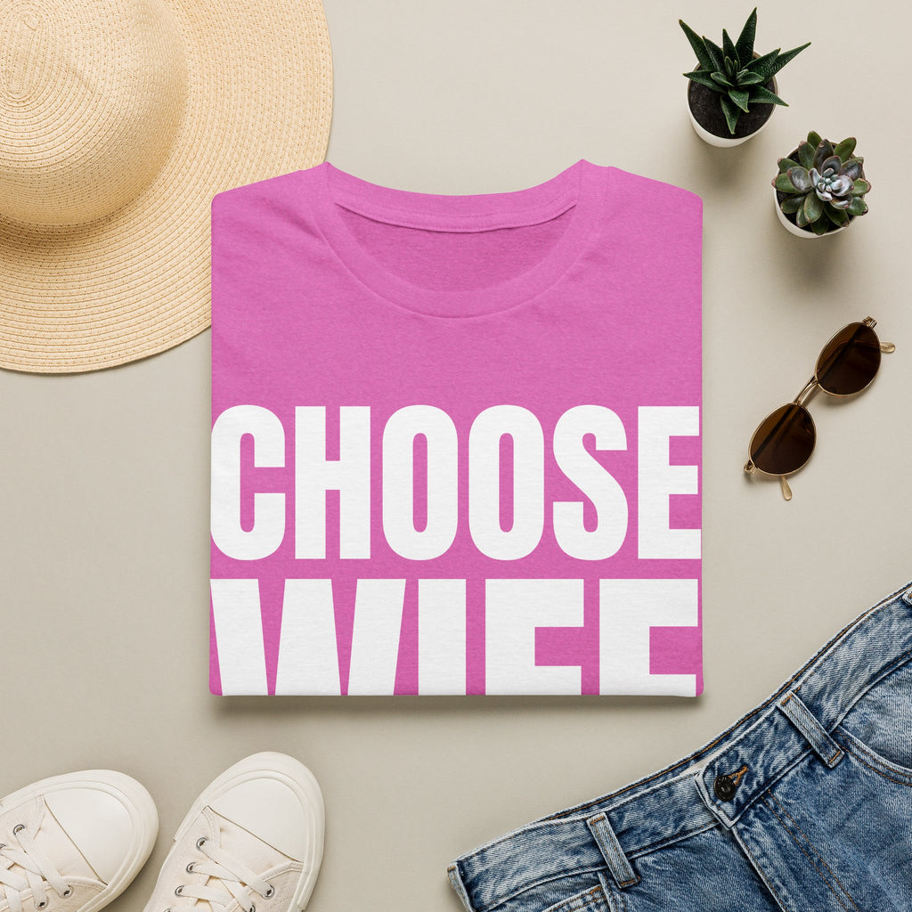 Choose Wife Retro Bridal Party T-Shirt | Bachelorette & Hen Party Tee
