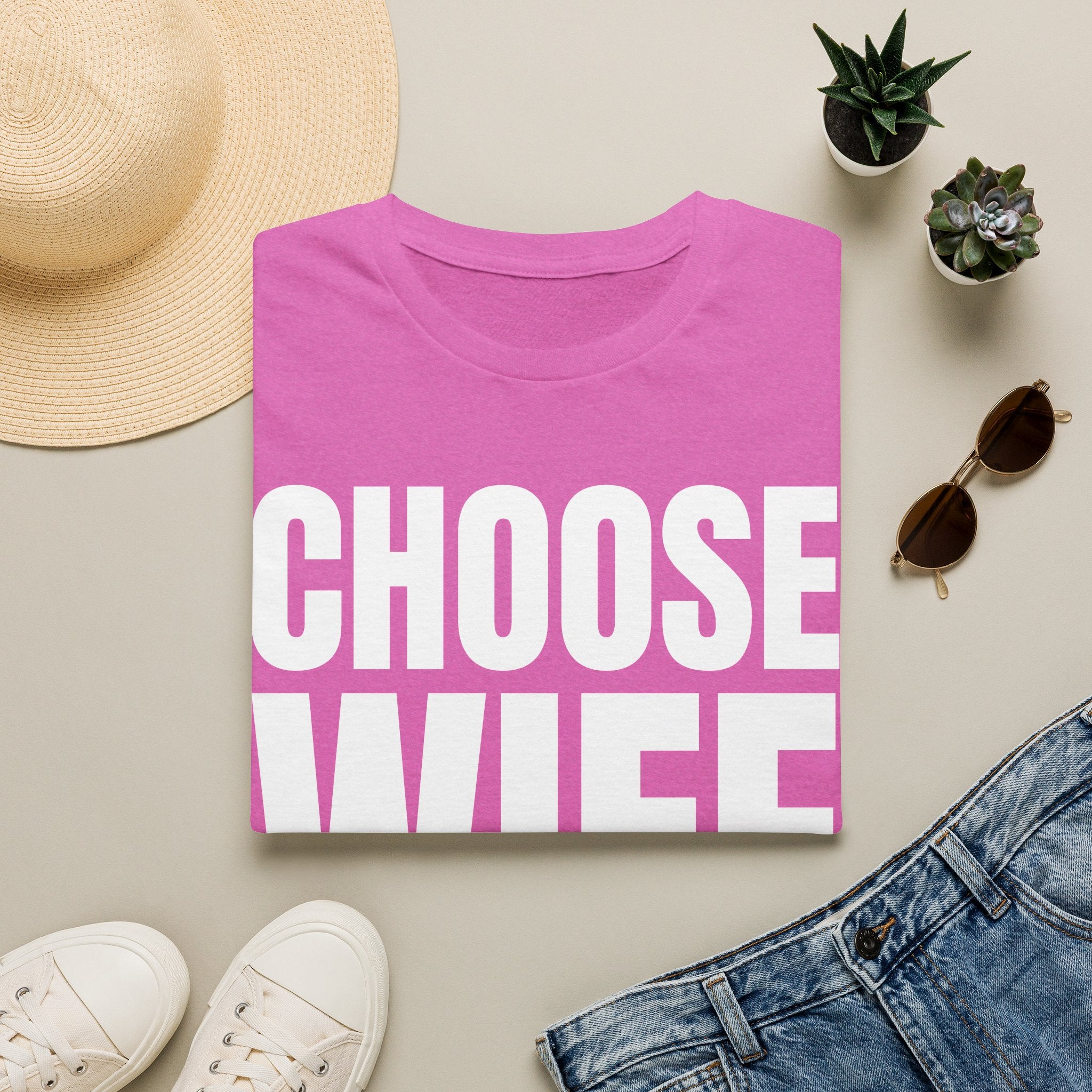 Choose Wife Retro Bridal Party T-Shirt | Bachelorette & Hen Party Tee