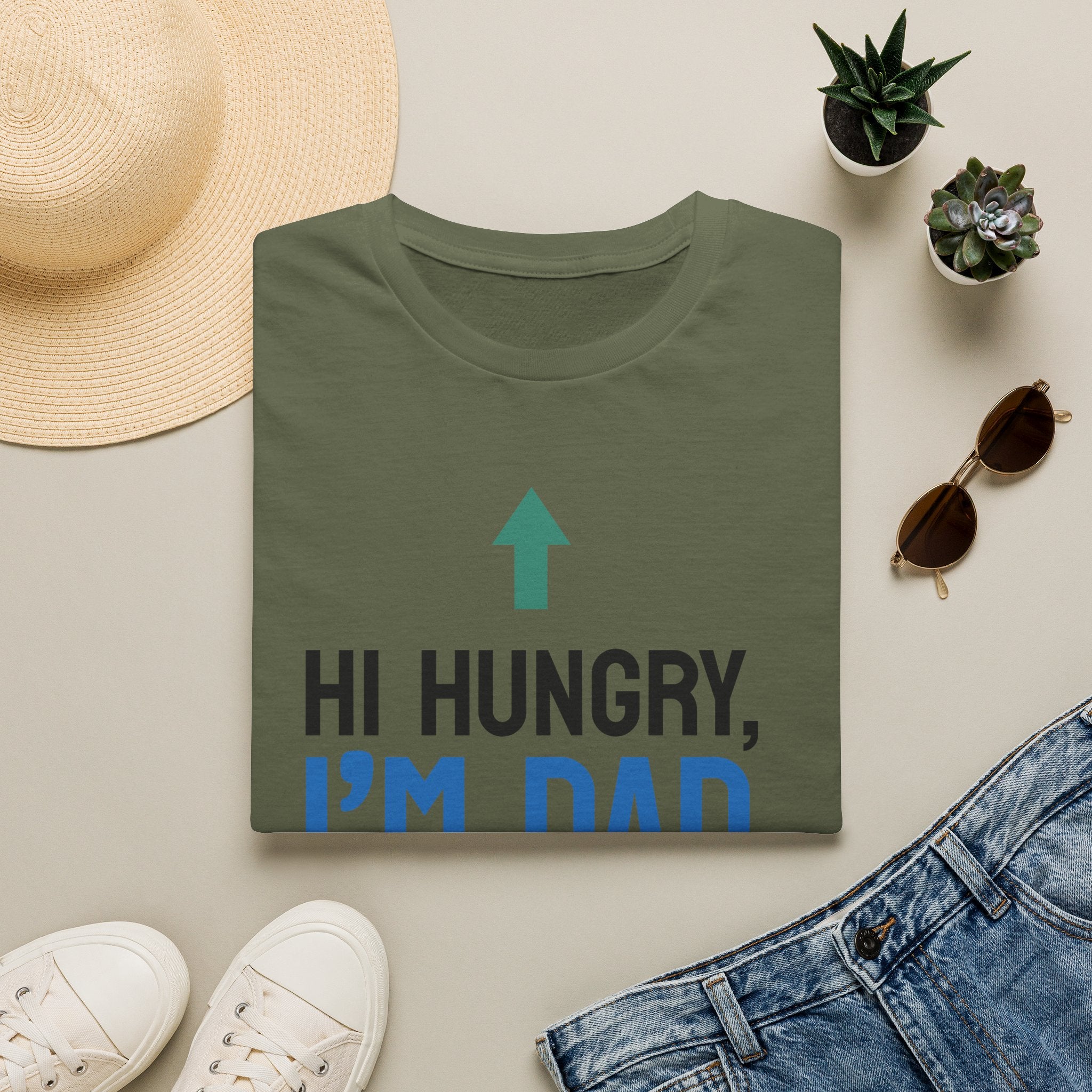 Hi Hungry I'm Dad T-Shirt | Funny Dad Joke Shirt