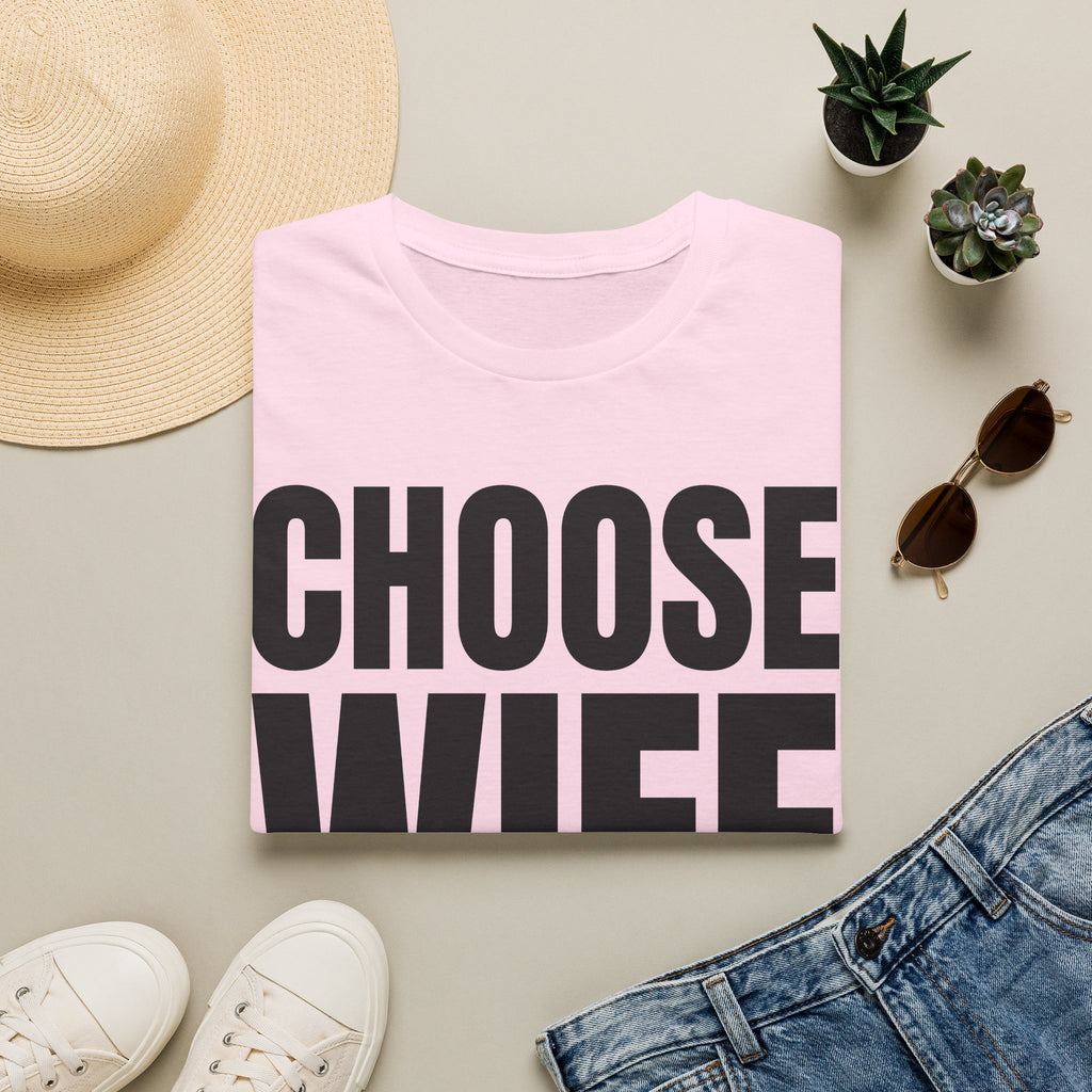Choose Wife Retro Bridal Party T-Shirt | Bachelorette & Hen Party Tee
